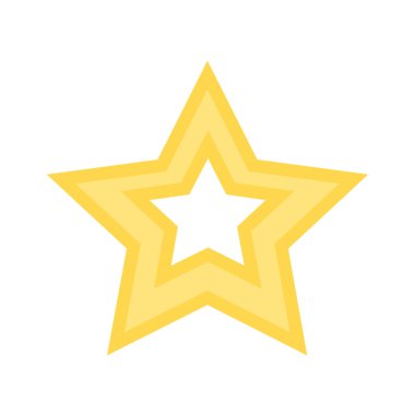 Beyaz üzerine izole edilmiş altın yıldız simgesi