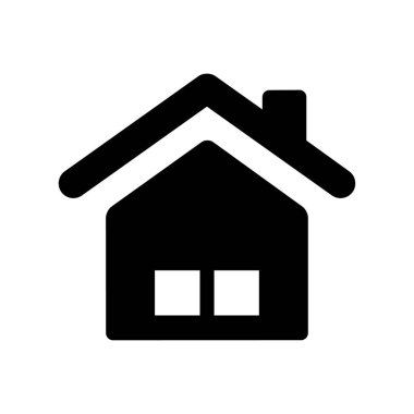 Emlak konsepti ev simgesi, vektör illüstrasyonu