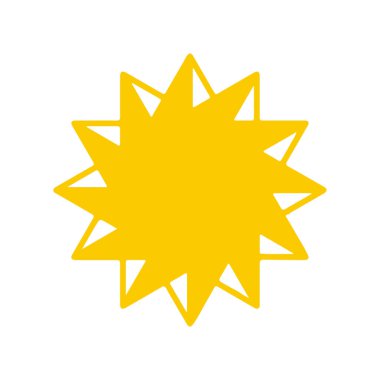 Beyaz üzerine izole edilmiş altın yıldız simgesi