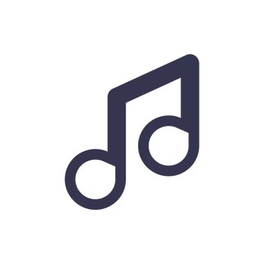 müzik notası ikon vektör illüstrasyonu