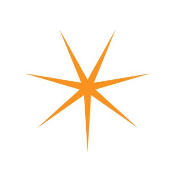 Beyaz üzerine izole edilmiş altın yıldız simgesi