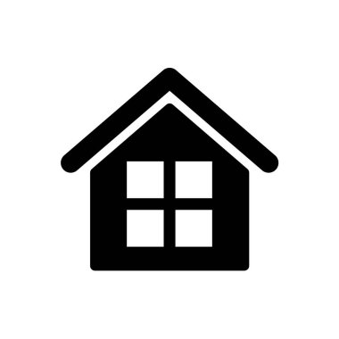 Emlak konsepti ev simgesi, vektör illüstrasyonu