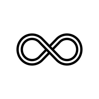infinity simple icon, vector illustration