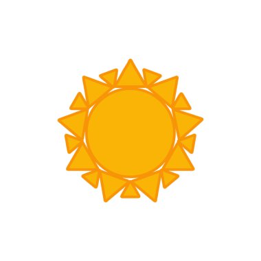 güneş simgesi. Düz tasarım 