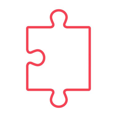 Yapboz simgesi, yapboz vektör çizimi ve alan arkaplanını kopyala