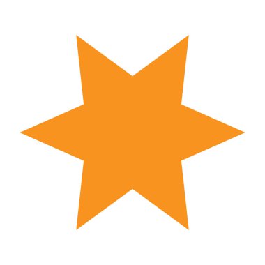 Beyaz üzerine izole edilmiş altın yıldız simgesi