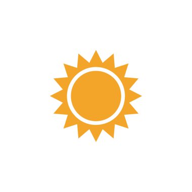 güneş simgesi. Düz tasarım 
