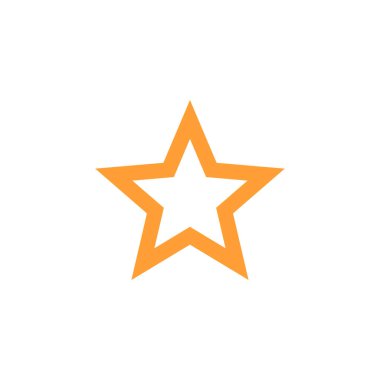 Beyaz üzerine izole edilmiş altın yıldız simgesi