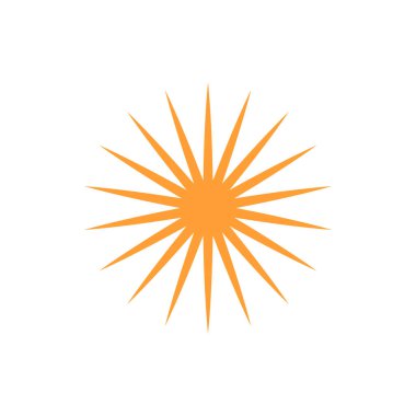 Beyaz üzerine izole edilmiş altın yıldız simgesi