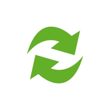 Çöp simgesi simgesini, vektör illüstrasyonunu geri dönüştür 