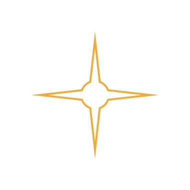 Beyaz üzerine izole edilmiş altın yıldız simgesi