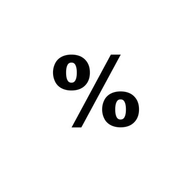 percent vector icon illustration on white background