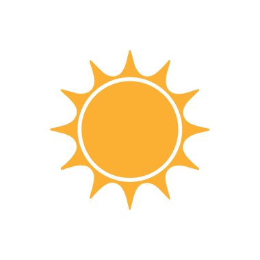 güneş simgesi. Düz tasarım 