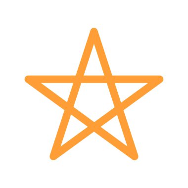 Beyaz üzerine izole edilmiş altın yıldız simgesi