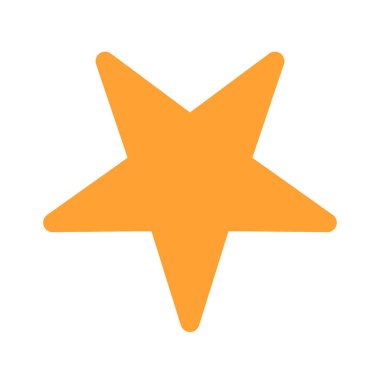 Beyaz üzerine izole edilmiş altın yıldız simgesi