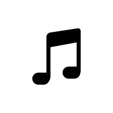 müzik notası ikon vektör illüstrasyonu
