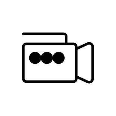 video kamera simgesi, vektör illüstrasyonu 