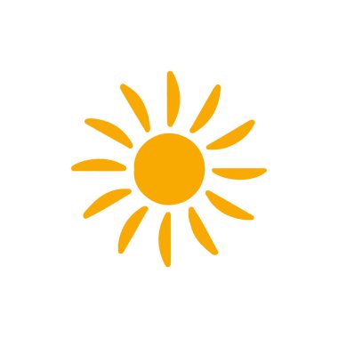 güneş simgesi. Düz tasarım 