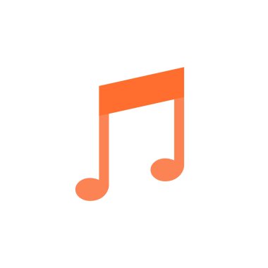 müzik notası ikon vektör illüstrasyonu
