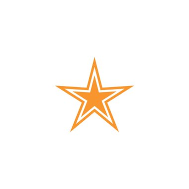 Beyaz üzerine izole edilmiş altın yıldız simgesi