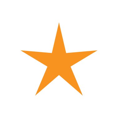 Beyaz üzerine izole edilmiş altın yıldız simgesi