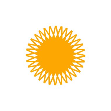 güneş simgesi. Düz tasarım 
