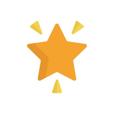 Beyaz üzerine izole edilmiş altın yıldız simgesi