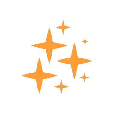 Beyaz üzerine izole edilmiş altın yıldız simgesi