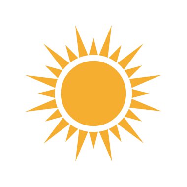 güneş simgesi. Düz tasarım 