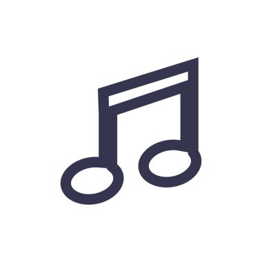 müzik notası ikon vektör illüstrasyonu
