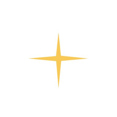 Beyaz üzerine izole edilmiş altın yıldız simgesi