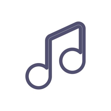müzik notası ikon vektör illüstrasyonu