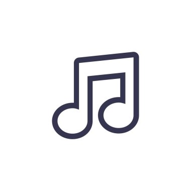 müzik notası ikon vektör illüstrasyonu