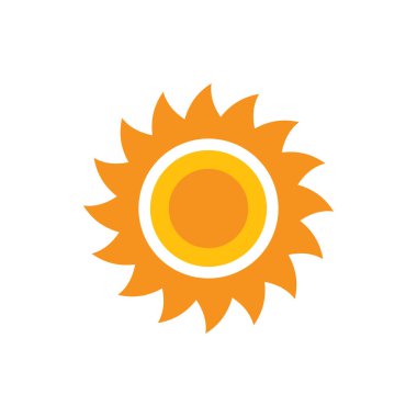 güneş simgesi. Düz tasarım 