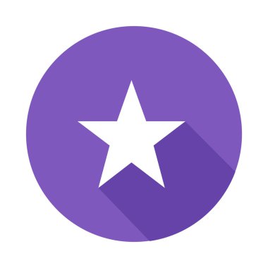 Beyaz üzerine izole edilmiş altın yıldız simgesi