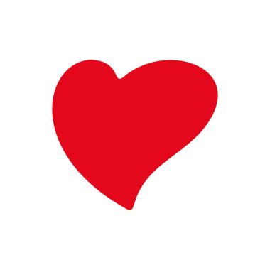 romantik kalp şekli simgesi, vektör illüstrasyonu