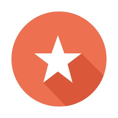 Beyaz üzerine izole edilmiş altın yıldız simgesi