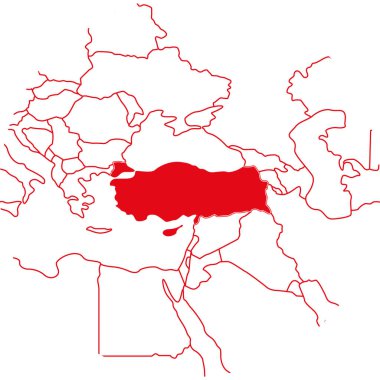 vector illustration of turkey, copy space 