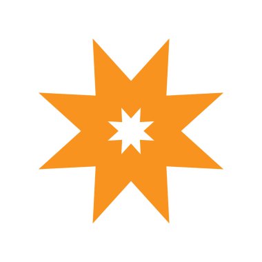 Beyaz üzerine izole edilmiş altın yıldız simgesi