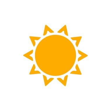 güneş simgesi. Düz tasarım 