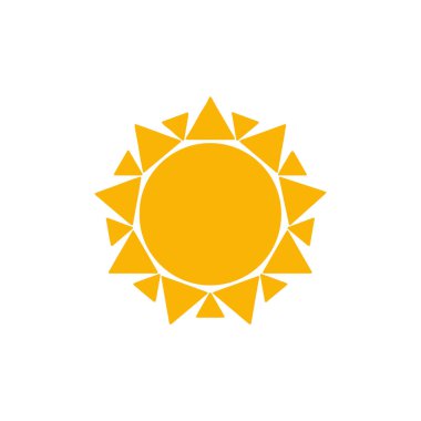 güneş simgesi. Düz tasarım 
