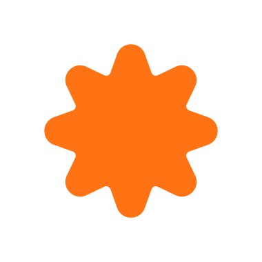 Güneş düz simge vektör çizim 