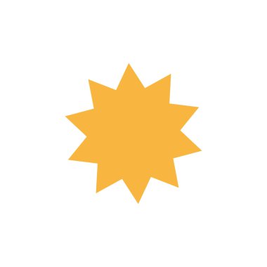 Beyaz üzerine izole edilmiş altın yıldız simgesi