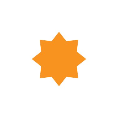 Beyaz üzerine izole edilmiş altın yıldız simgesi