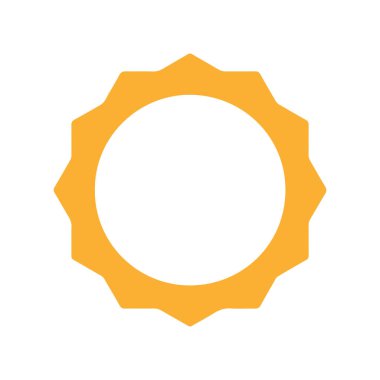 Güneş düz simge vektör çizim 