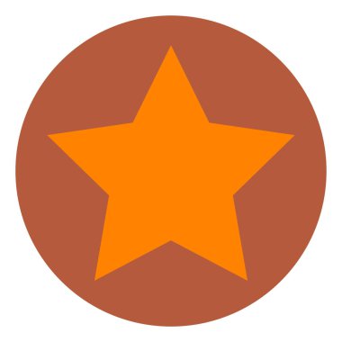 Beyaz üzerine izole edilmiş altın yıldız simgesi