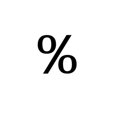 percent vector icon illustration on white background