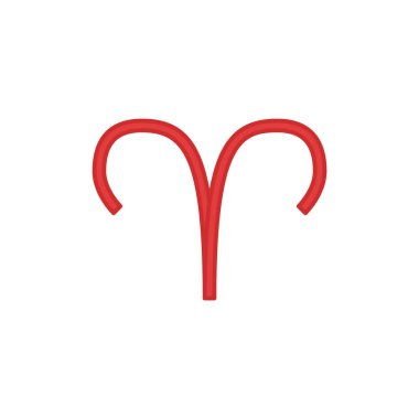 zodiac aries symbol icon illustration 