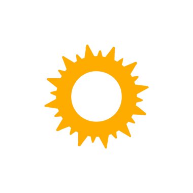 güneş simgesi. Düz tasarım 