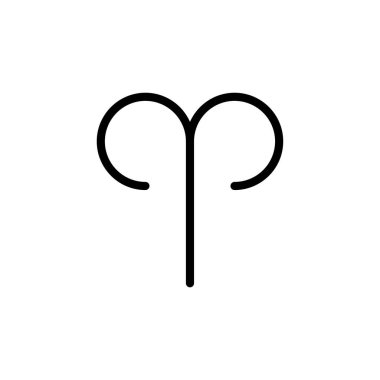zodiac aries symbol icon illustration 
